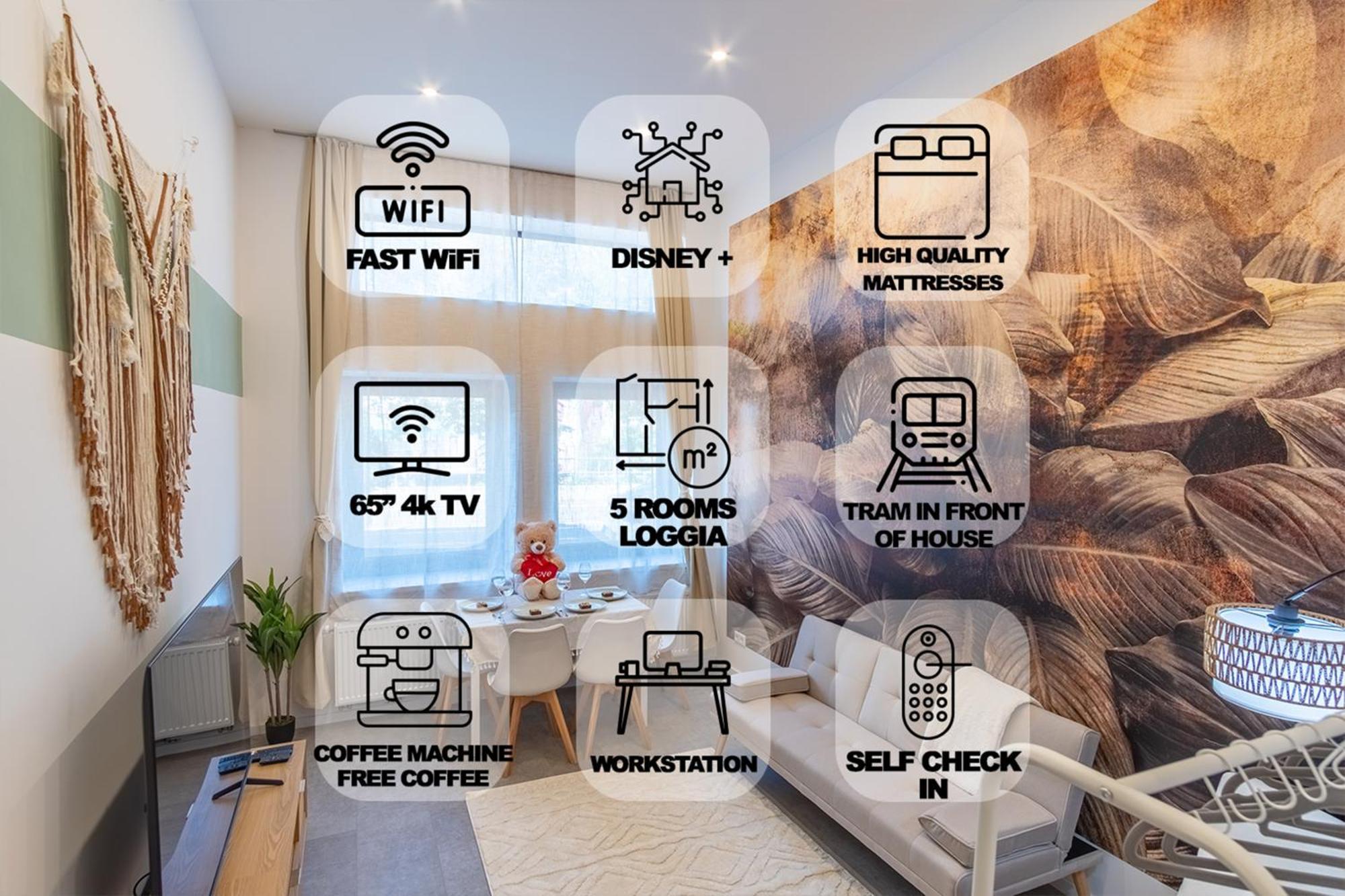 65 Zoll 4K Tv, Disney Plus, Soundbar, Kostenloser Kaffee, 5 Raeume Leipzig Ngoại thất bức ảnh